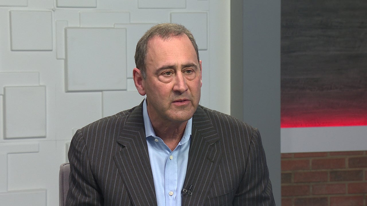 Ted Simons on the set of