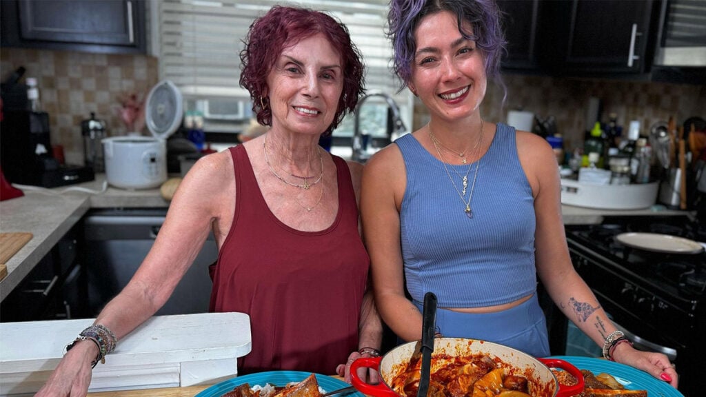 A Jewish mother and daughter cook and bake together