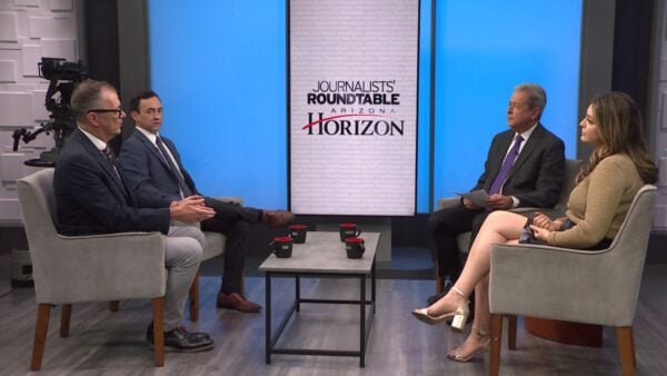 Horizon guests sitting with Ted Simons for the journalist roundtable