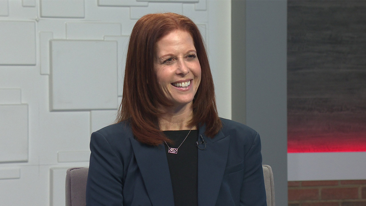 Ted Simons on the set of