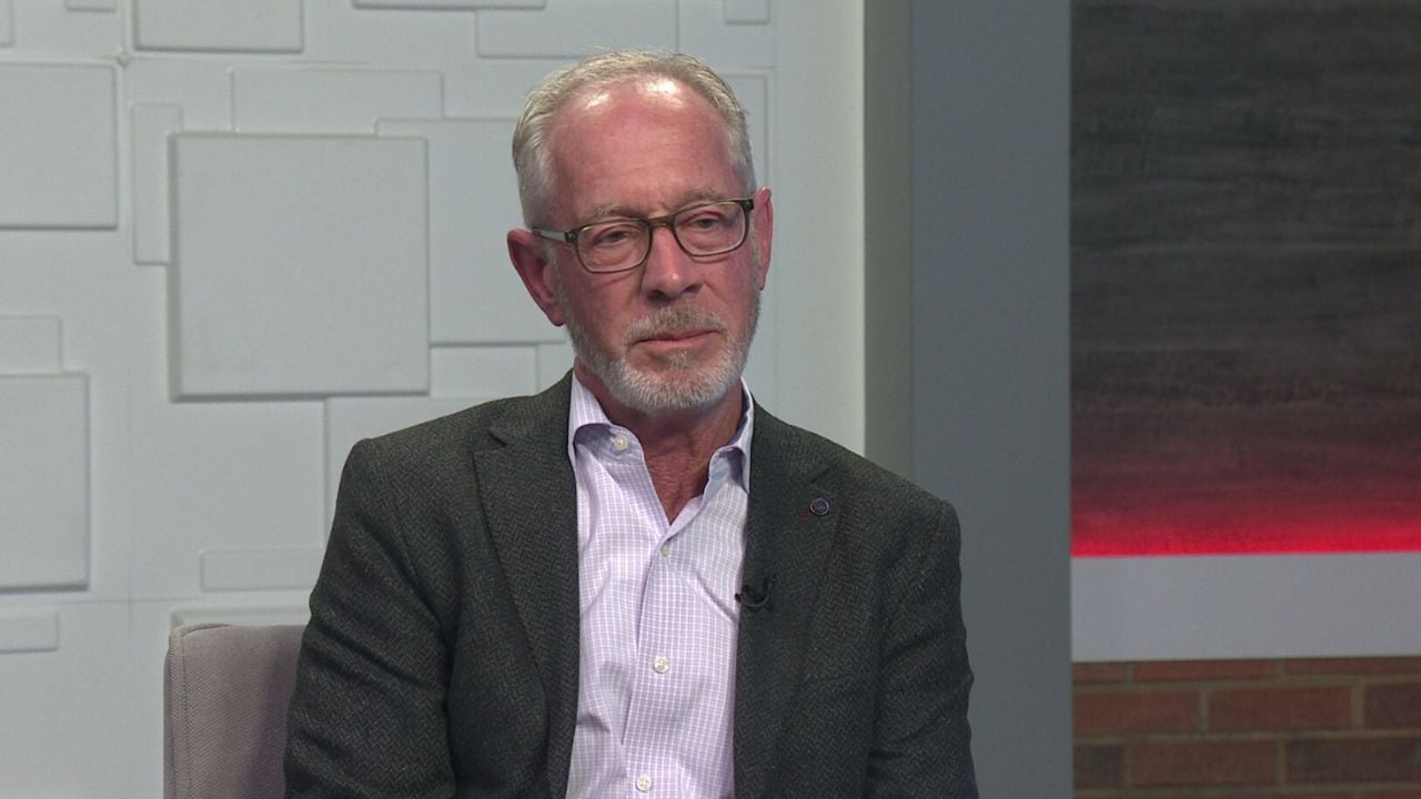 Ted Simons on the set of 