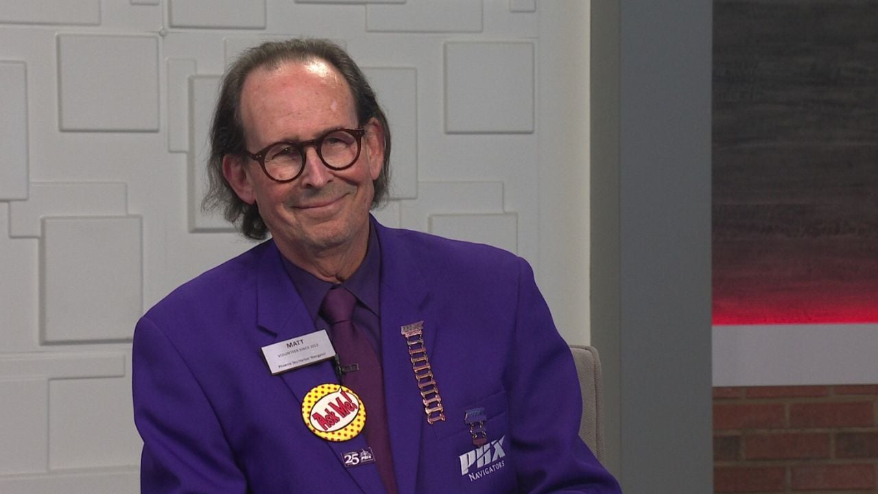 Ted Simons on the set of 