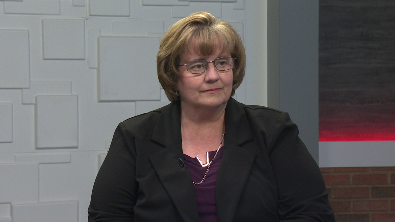 Ted Simons on the set of 