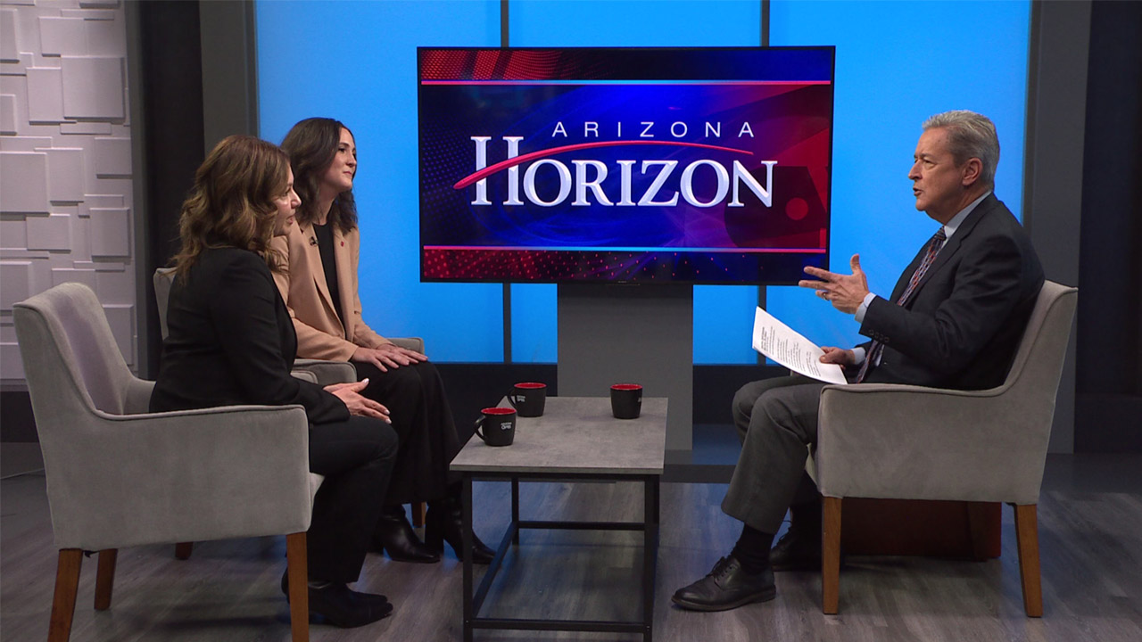 Ted Simons on the set of 