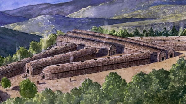 An artist's rendering of the ancient city of Palmyra