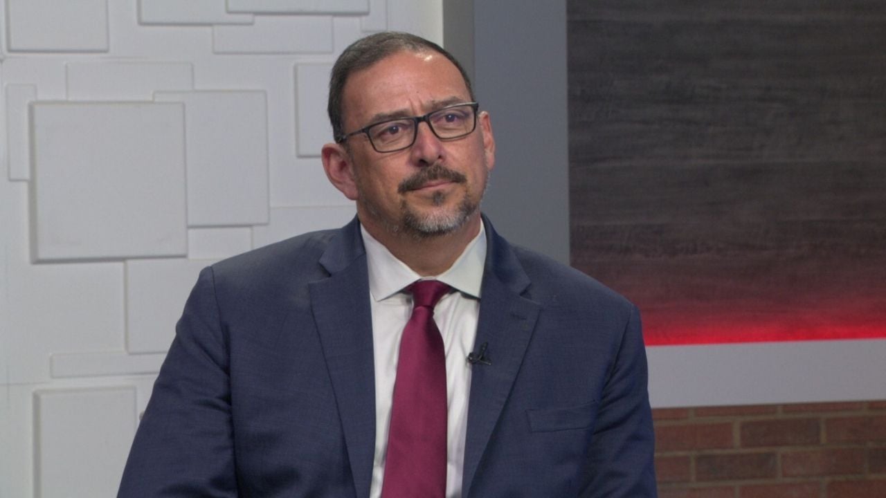 Ted Simons on the set of 