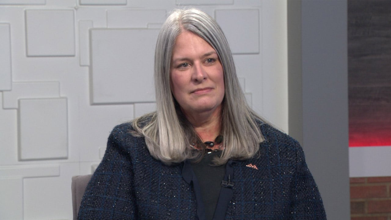 Ted Simons on the set of