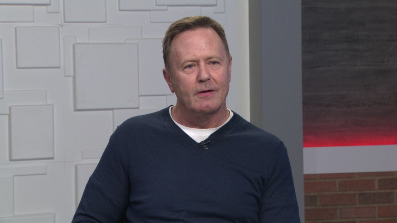 Ted Simons on the set of