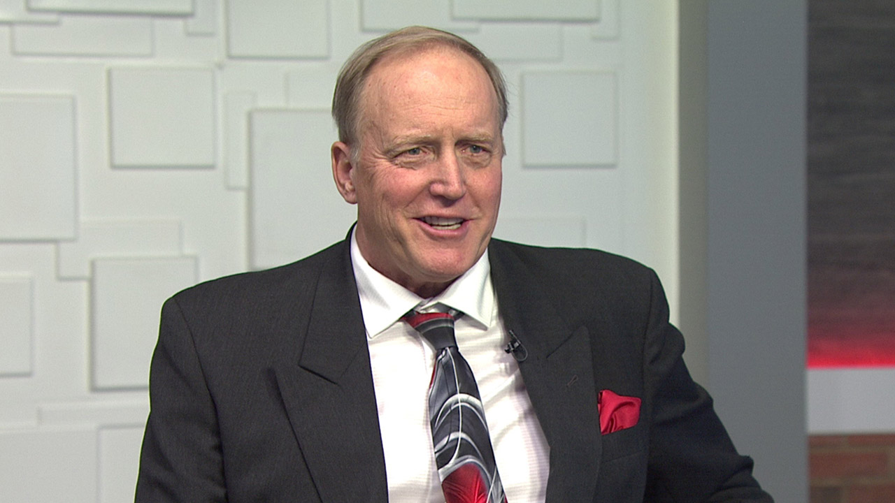 Ted Simons on the set of