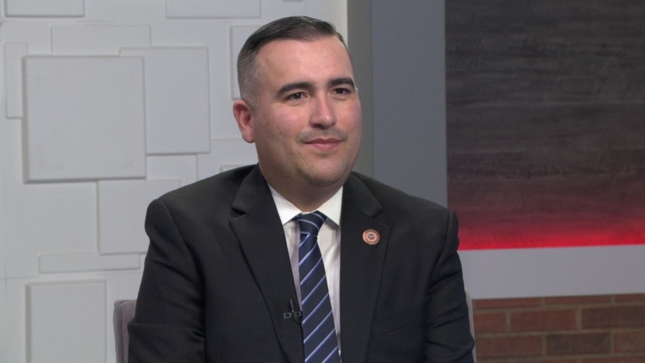 Ted Simons on the set of 