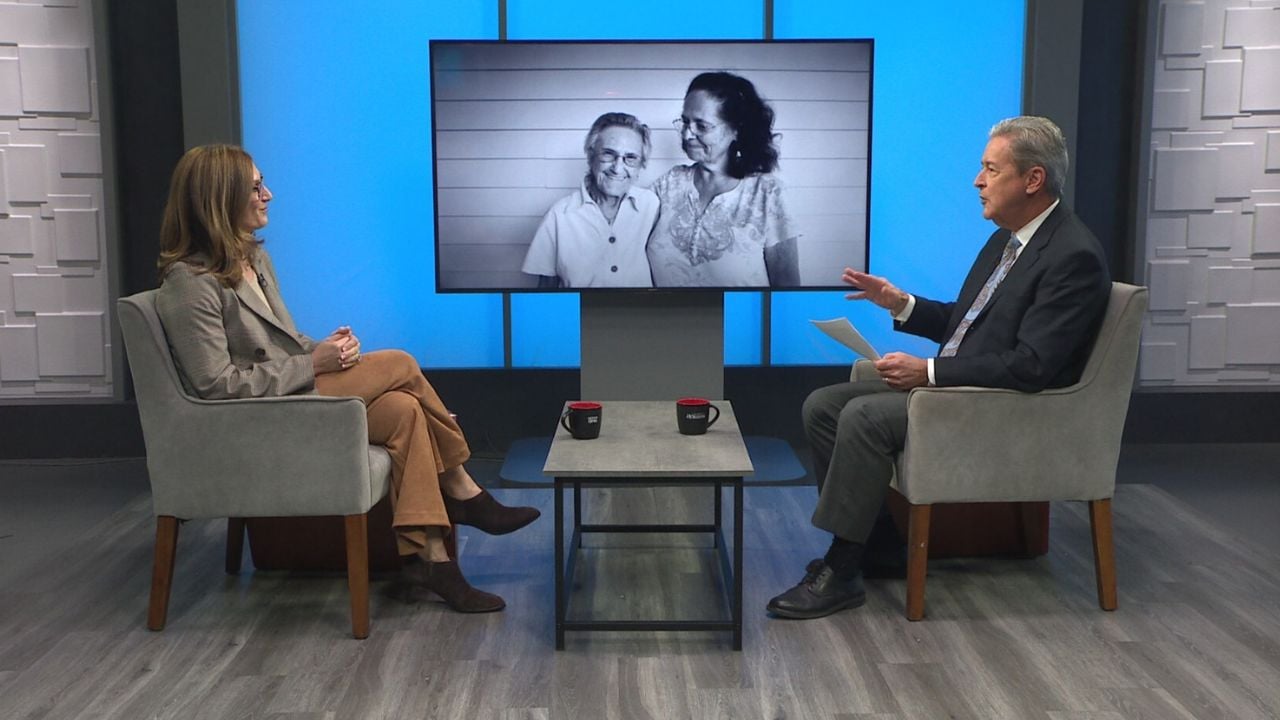 Ted Simons on the set of 