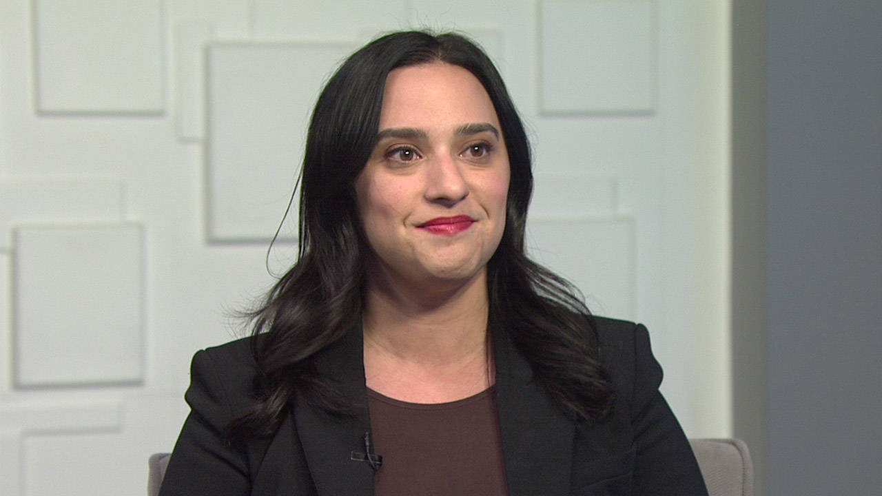 Ted Simons on the set of