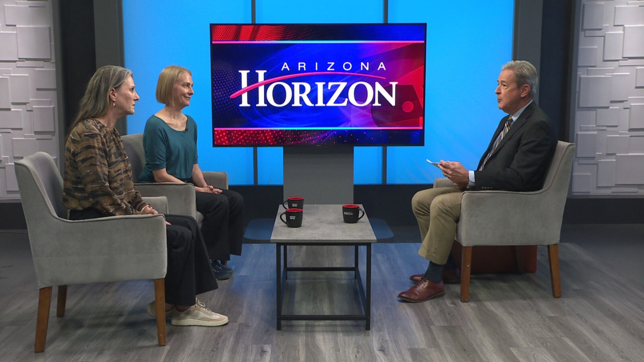 Ted Simons on the set of 