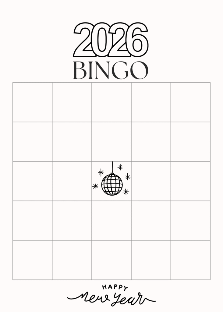 2026 Bingo template