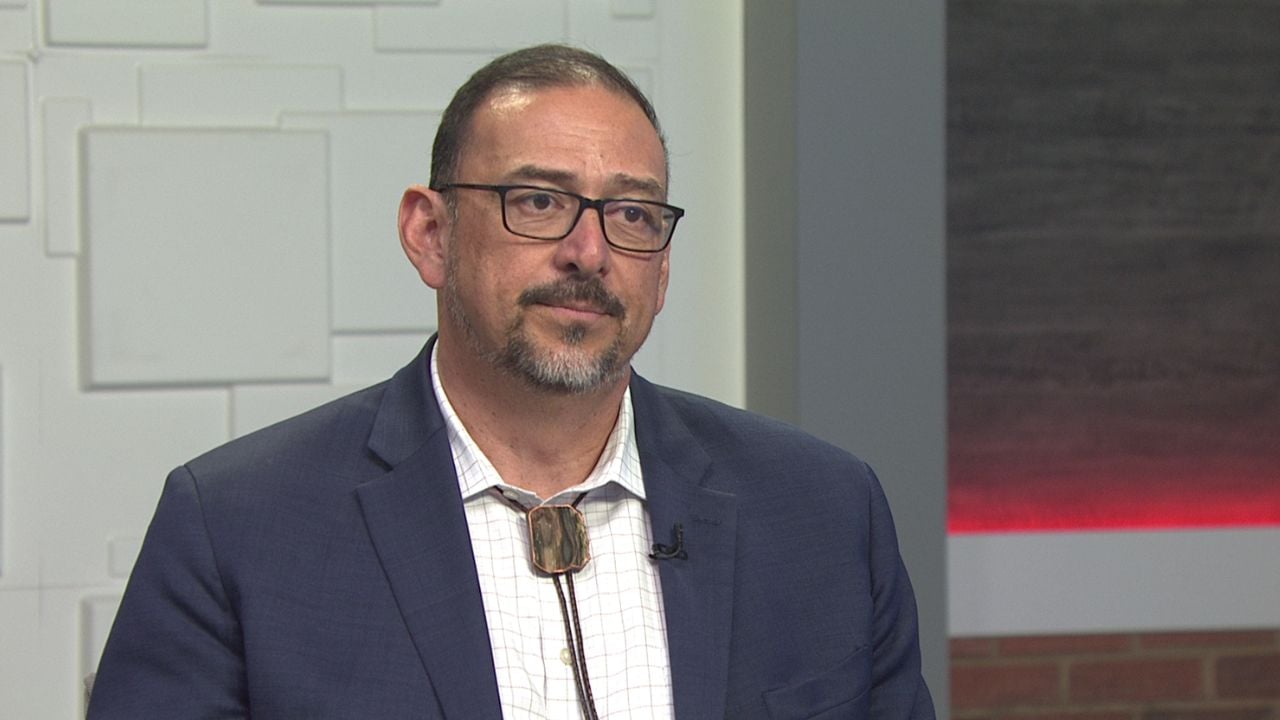 Ted Simons on the set of 