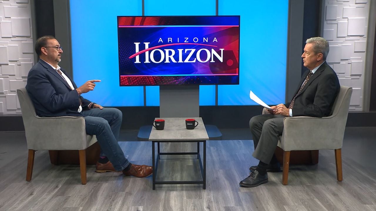 Ted Simons on the set of 