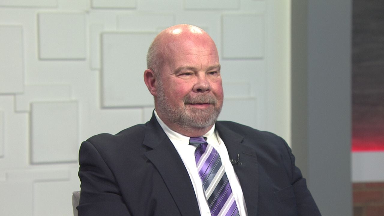 Ted Simons on the set of 