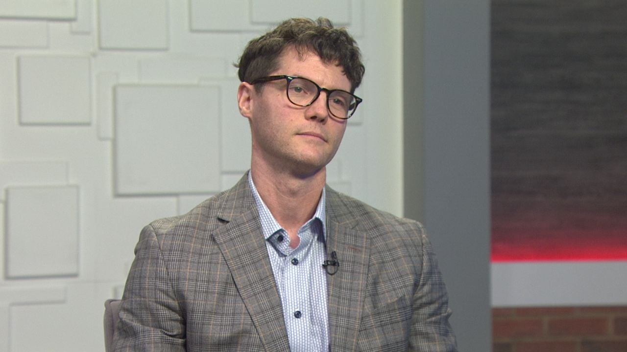 Ted Simons on the set of 