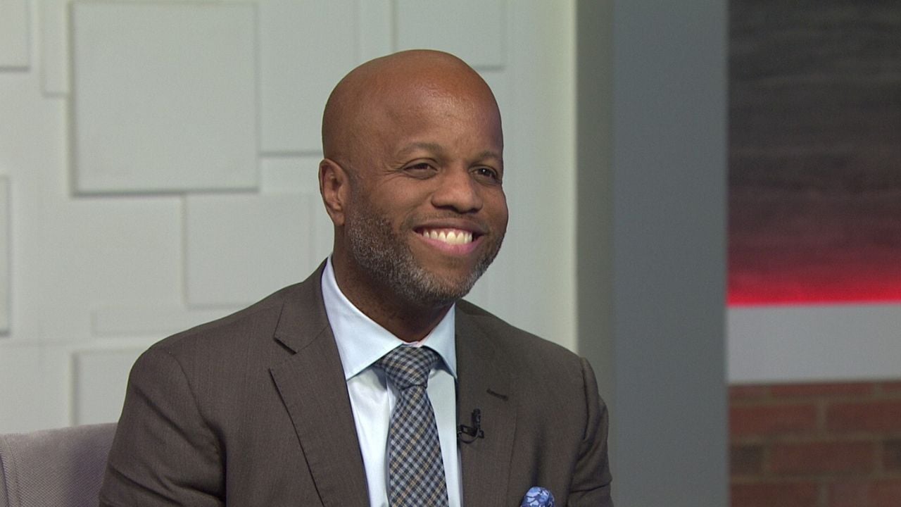 Ted Simons on the set of 