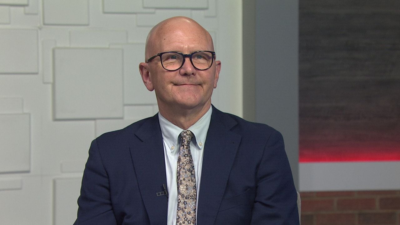 Ted Simons on the set of