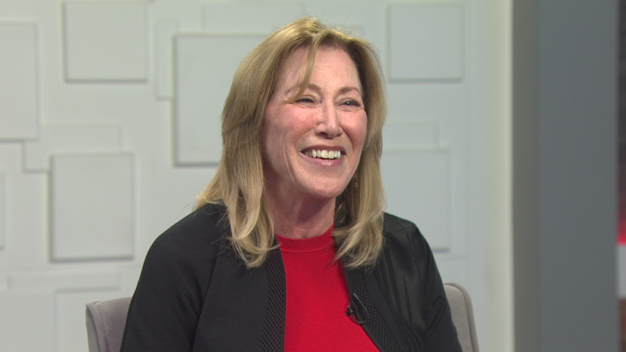 Ted Simons on the set of 