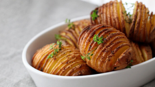 A recipe for Hasselback Potatoes from PBS Foods