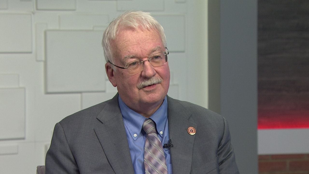 Ted Simons on the set of 