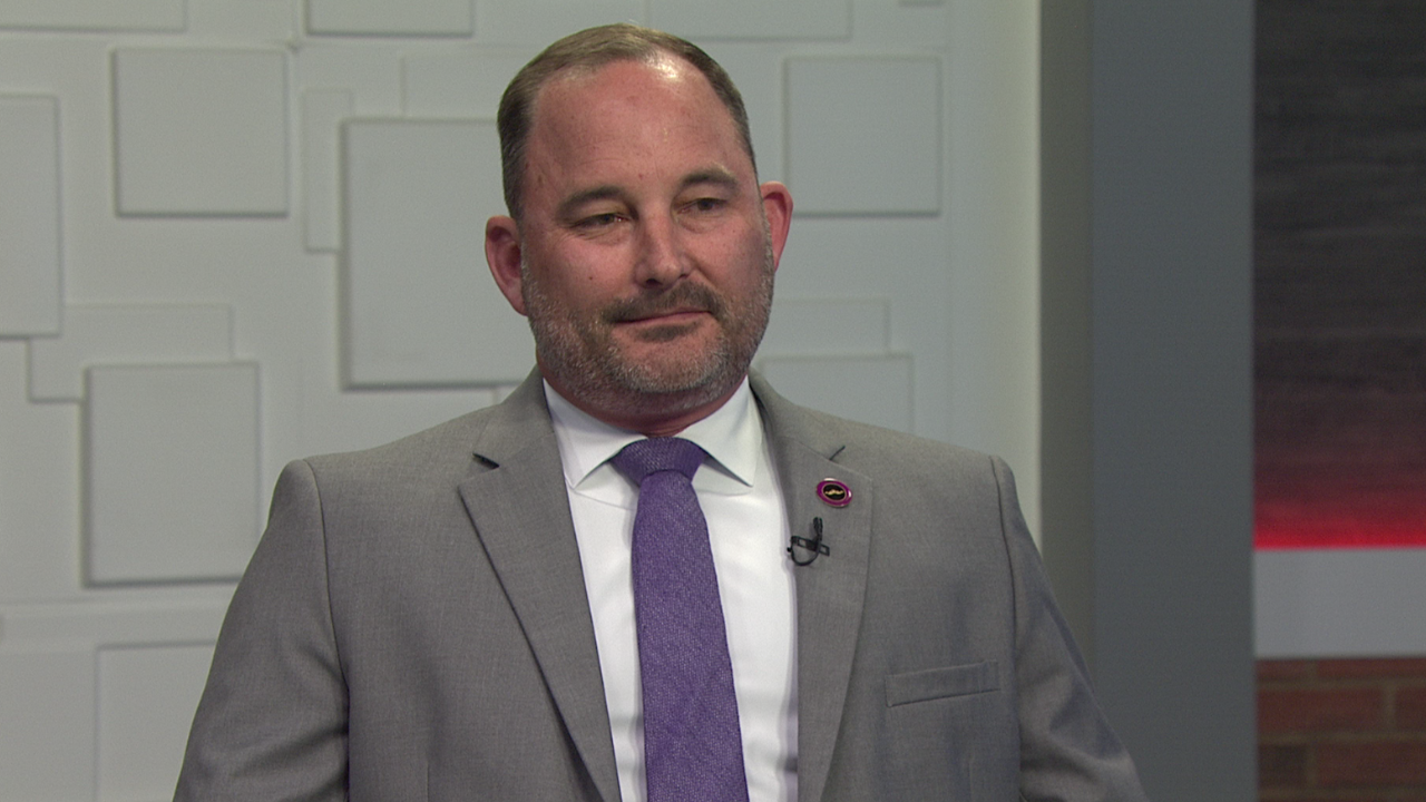 Ted Simons on the set of 