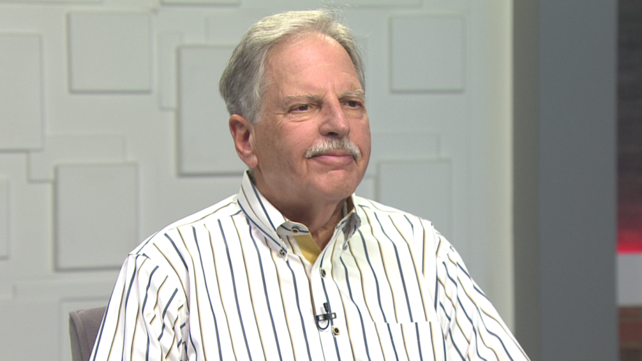 Ted Simons on the set of 