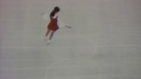 Peggy Fleming performing a Figure 8