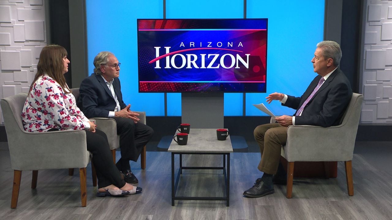 Ted Simons on the set of