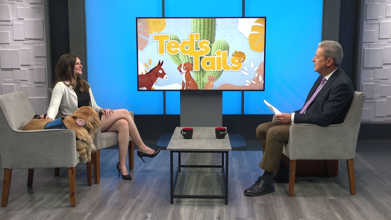 Ted Simons on the set of