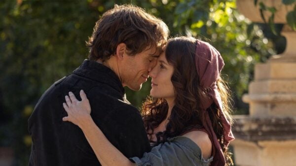 Sam Claflin as Edmond Dantès and Ana Girardot as Mercédès