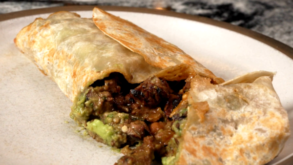 A burrito from Otro's Cafe