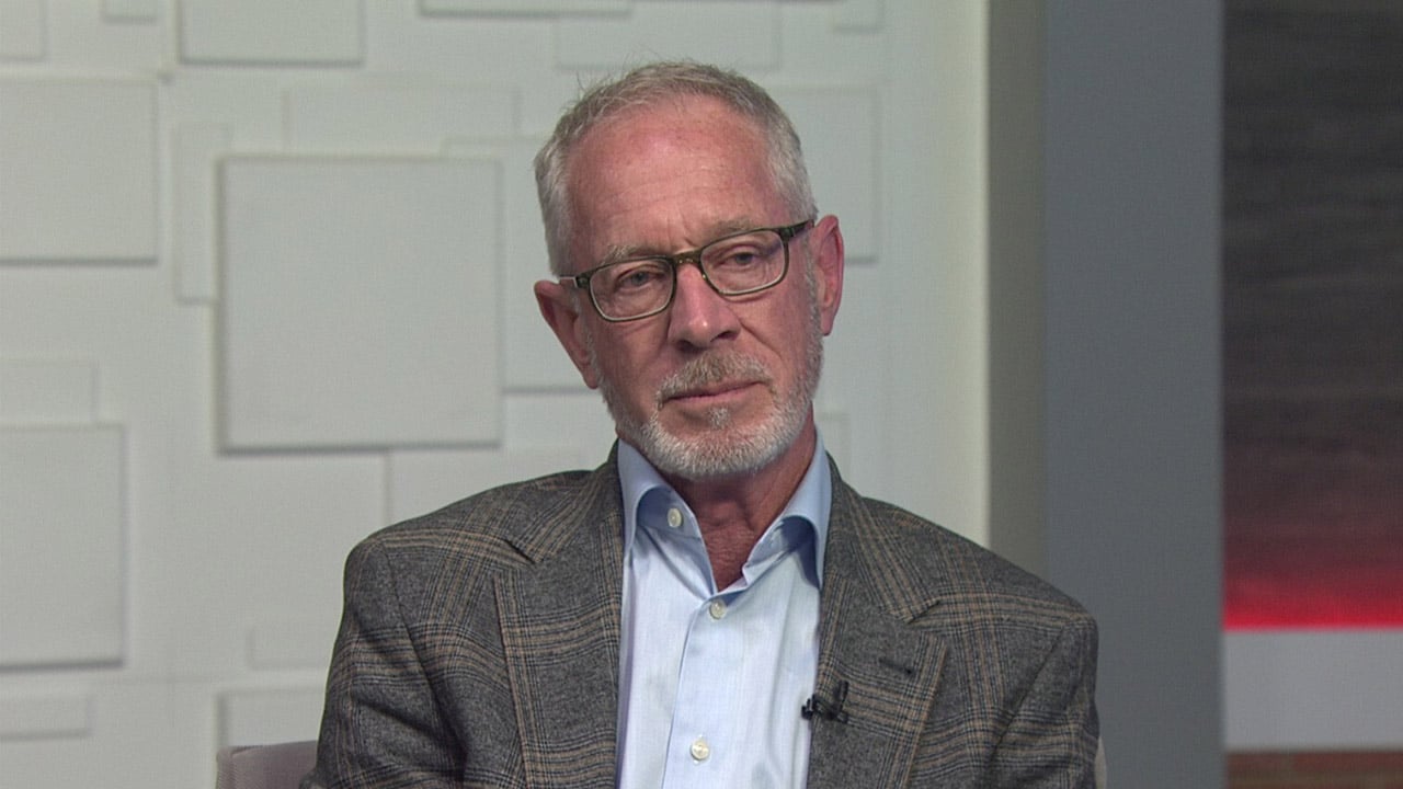 Ted Simons on the set of