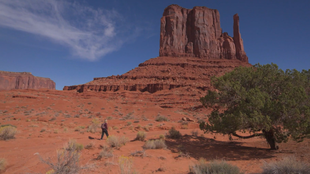 Kristen Keogh hiking in Monument Valley