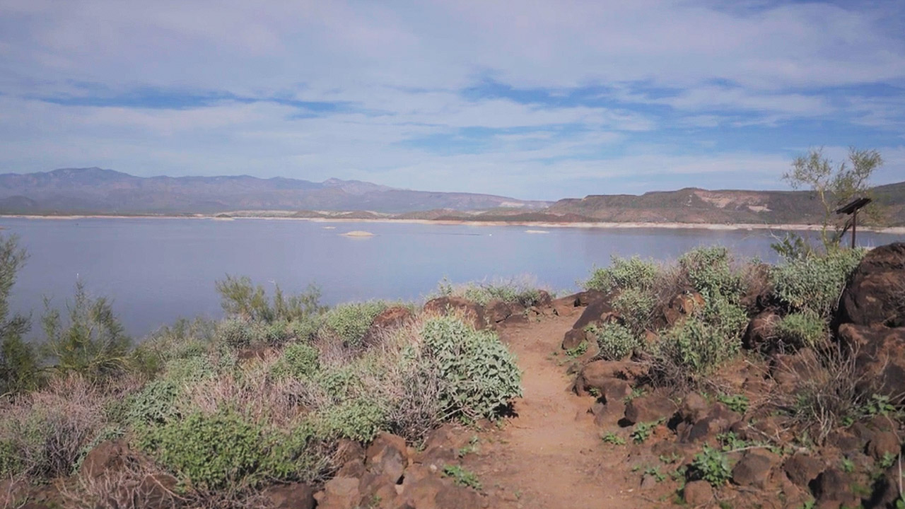 A view of Roadrunner Trail at Lake Pleasant