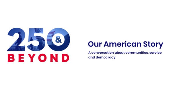 A logo reading 250 and Beyond with text reading: Our American Story