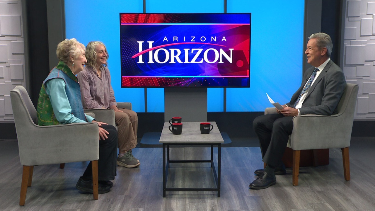 Ted Simons on the set of 