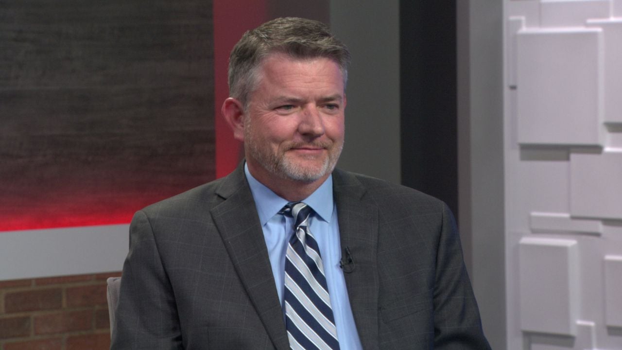 Ted Simons on the set of