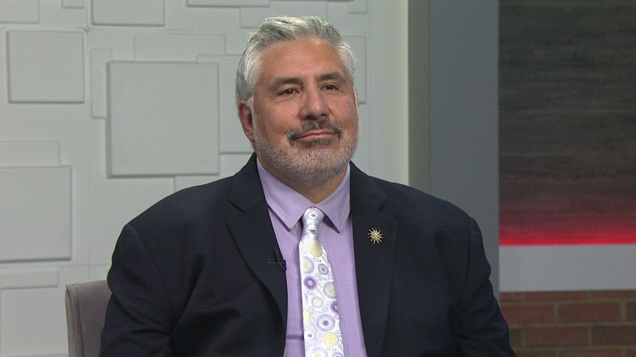 Ted Simons on the set of