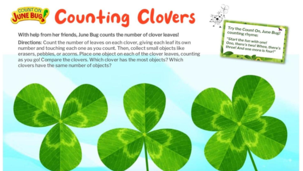 Counting Clovers printable
