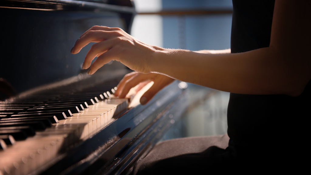 A person playing the piano