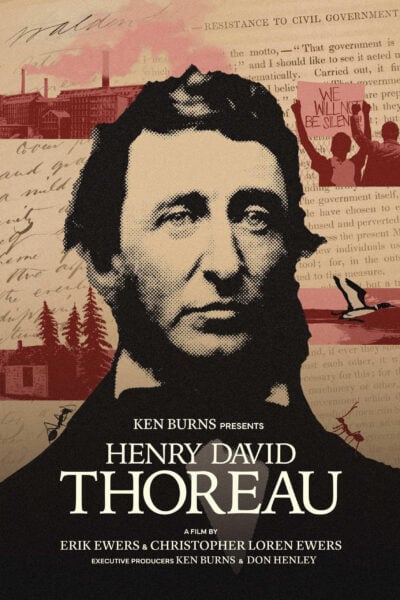 A poster with a photo of Henry David Thoreau