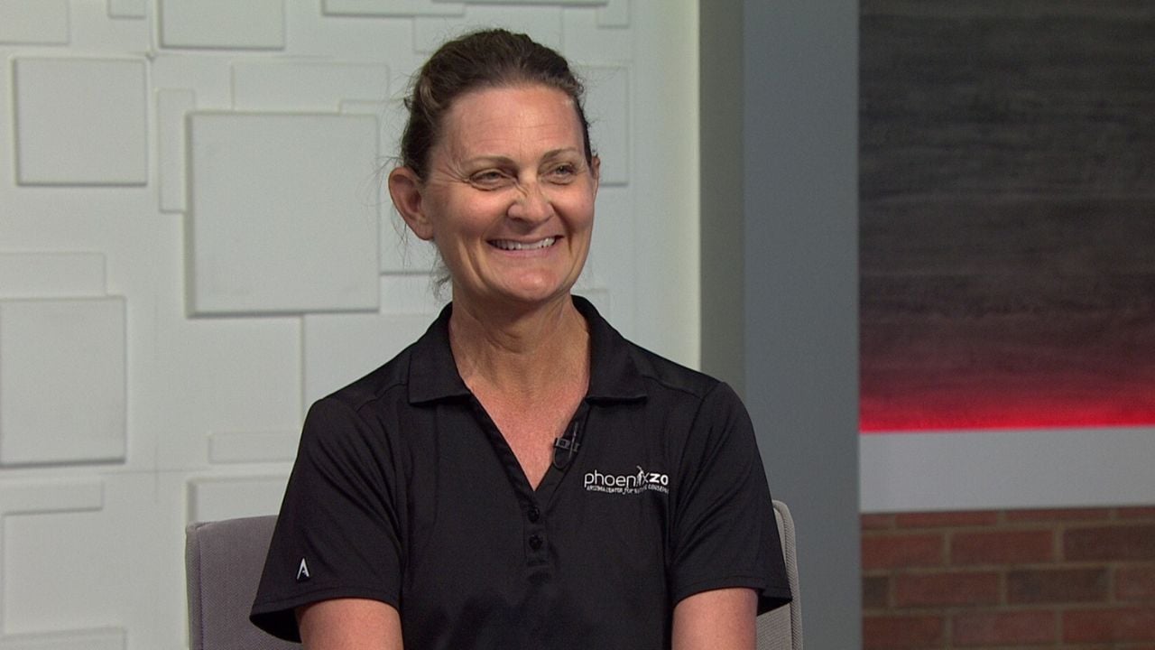 Ted Simons on the set of 