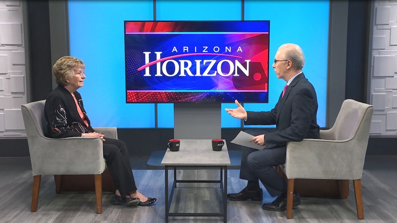 Ted Simons on the set of 