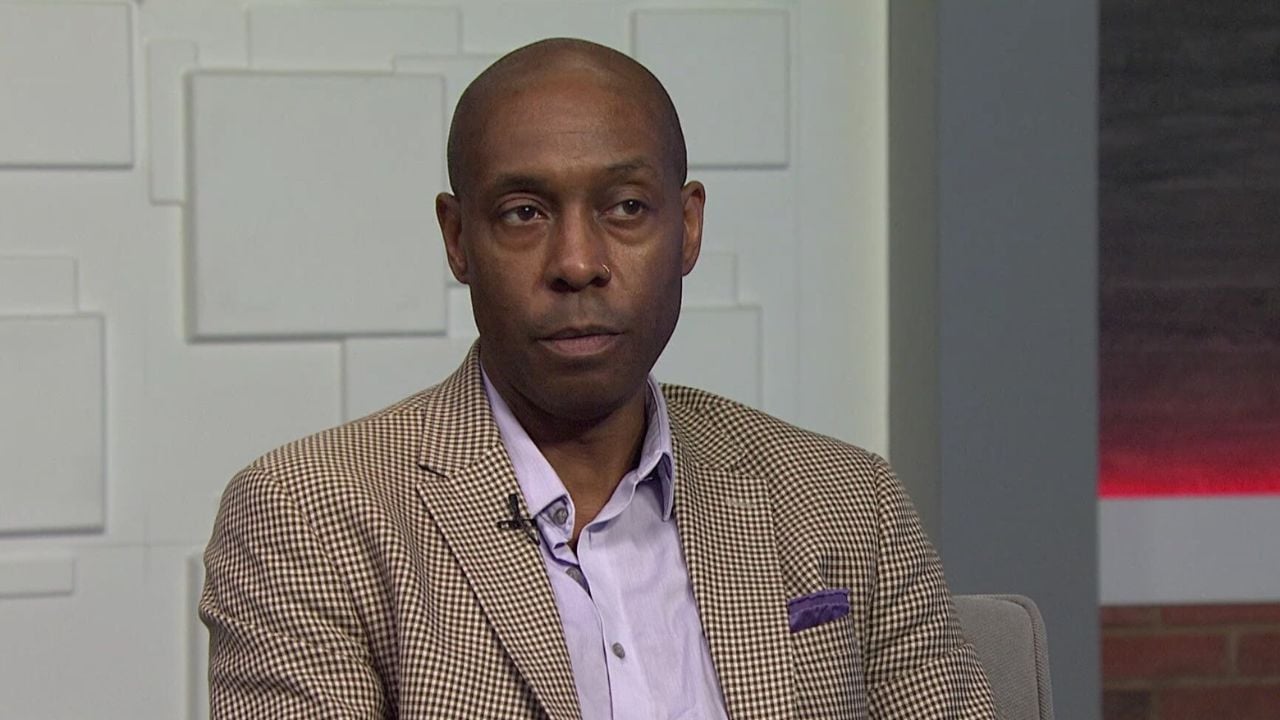 Ted Simons on the set of 