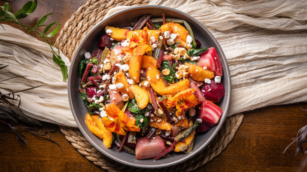 Roasted Beet and Peach Salad