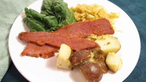 Sweet Glazed Corned Beef and Cabbage