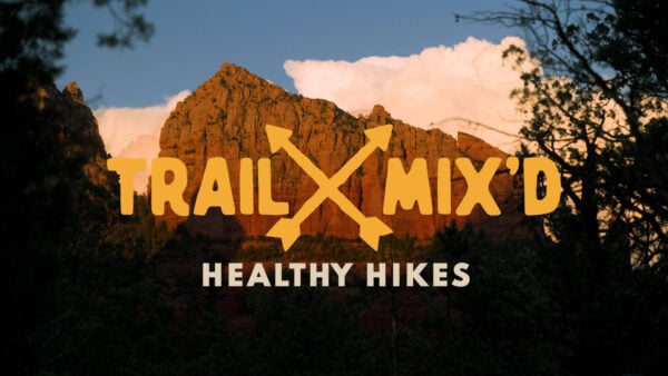 An Arizona landscape with text reading: Trail Mix'd Healthy Hikes
